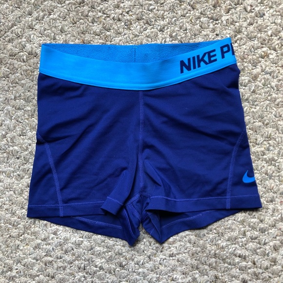 Nike Pants - Nike • blue Nike pro shorts